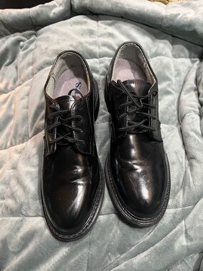 BATES - Women Black Leather Lace-Up Dress Shoes (SZ. 6.5 N)